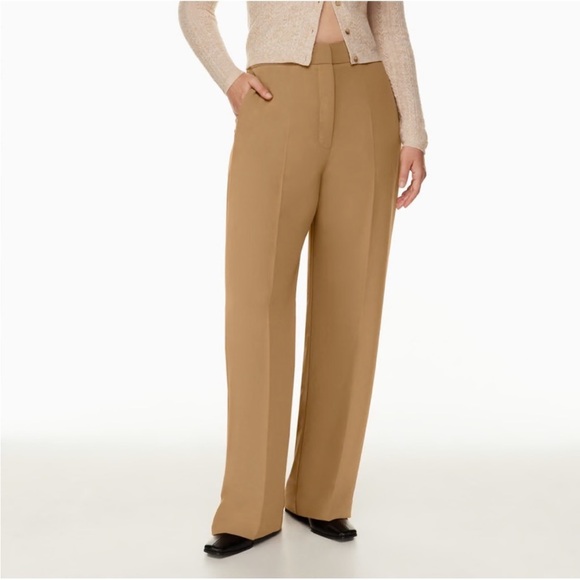 Wilfred Pants - Aritzia Wilfred Alanya Effortless Pants in Tan Size 6 EUC